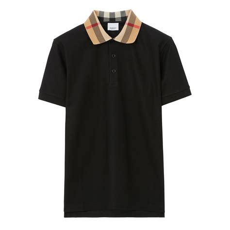 burberry long sleeve check collar polo shirt|burberry polo shirt men authentic.